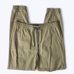 Aeropostale Stretch Jogger Khaki Pants Mens Sz S Tan Drawstring Pull On Casual